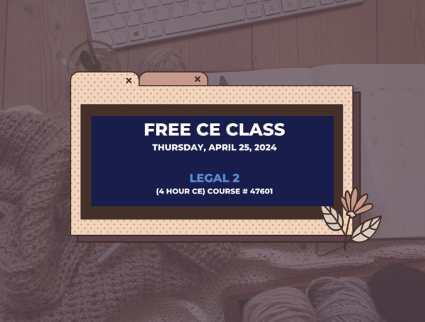 Free CE Class April 25, 2024